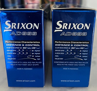 SrixonAD333&SrixonDISTANCE 合計6箱セット Srixon AD333 Golf Balls Set of 10 New in the Box | eBay