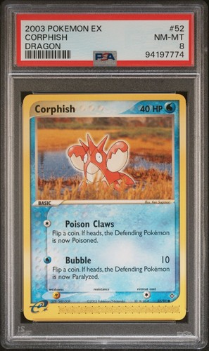 Corphish graded PSA 8 for sale on eBay