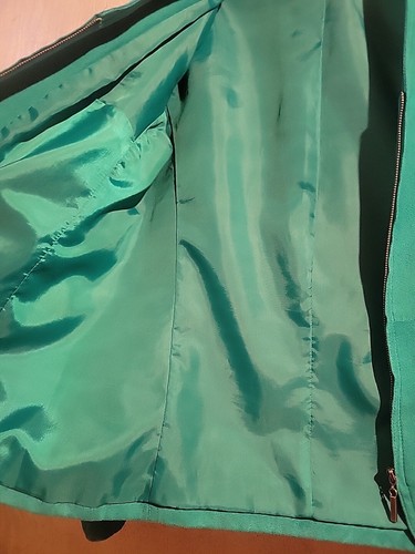 Studio Works Teal Blue Faux Suede Lined Jacket Women’s Size 8 - Picture 5 of 20
