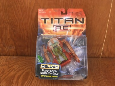 #ad Titan A.E. Power Crush exo Suit and Cale Hasbro 2000 New $13.49