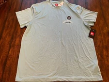 $34 QUIKSILVER Men M Medium Rash Guard Shirt Short Sleeve UPF 50 Sea Salt Blue