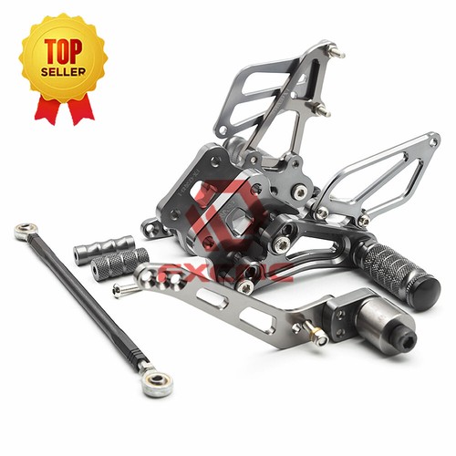 CNC Motorcycle Rearsets Footrests Footpegs Pegs For GSXR600 2006 2007 2008-2010 - Picture 2 of 11