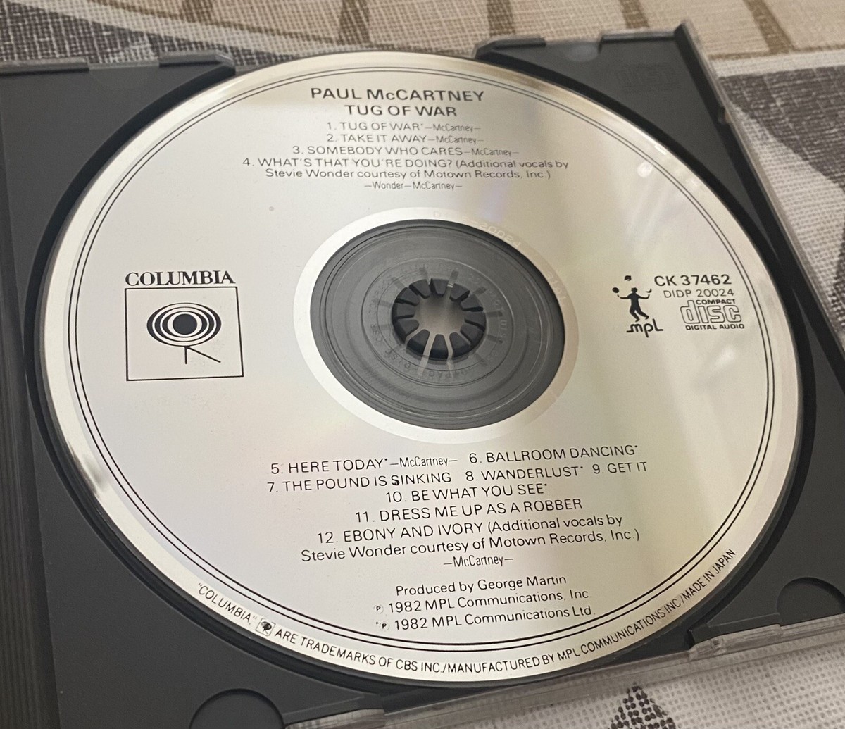 Paul McCartney - Tug Of War (CD, Early JAPAN Import Press, CK