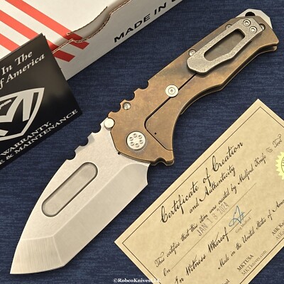 Medford Praetorian T LEFT HANDED Tanto CPM-S45VN Blade Bronze