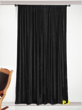 Fascination Royal 100 Thick Cotton Velvet Lined Curtain Rod Pocket 54W X 95L 