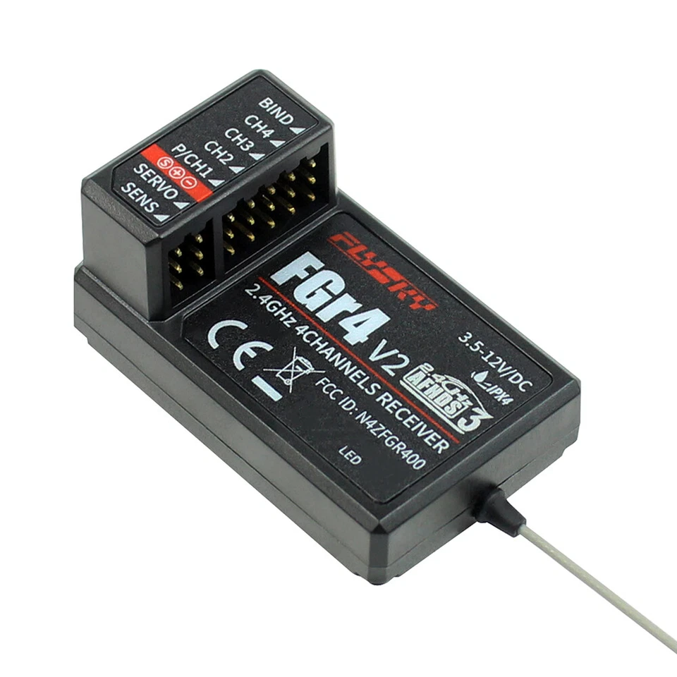 Flysky FS-FGR4 V2 Receiver 2.4G 4CH Can Be PPM/IBUS for FS-FG4 Transmitter - Image 3 of 4