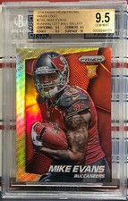 2014 PANINI PRIZM MIKE EVANS, #216, ROOKIE, PANINI LOGO PRIZM, BGS GEM MINT 9.5