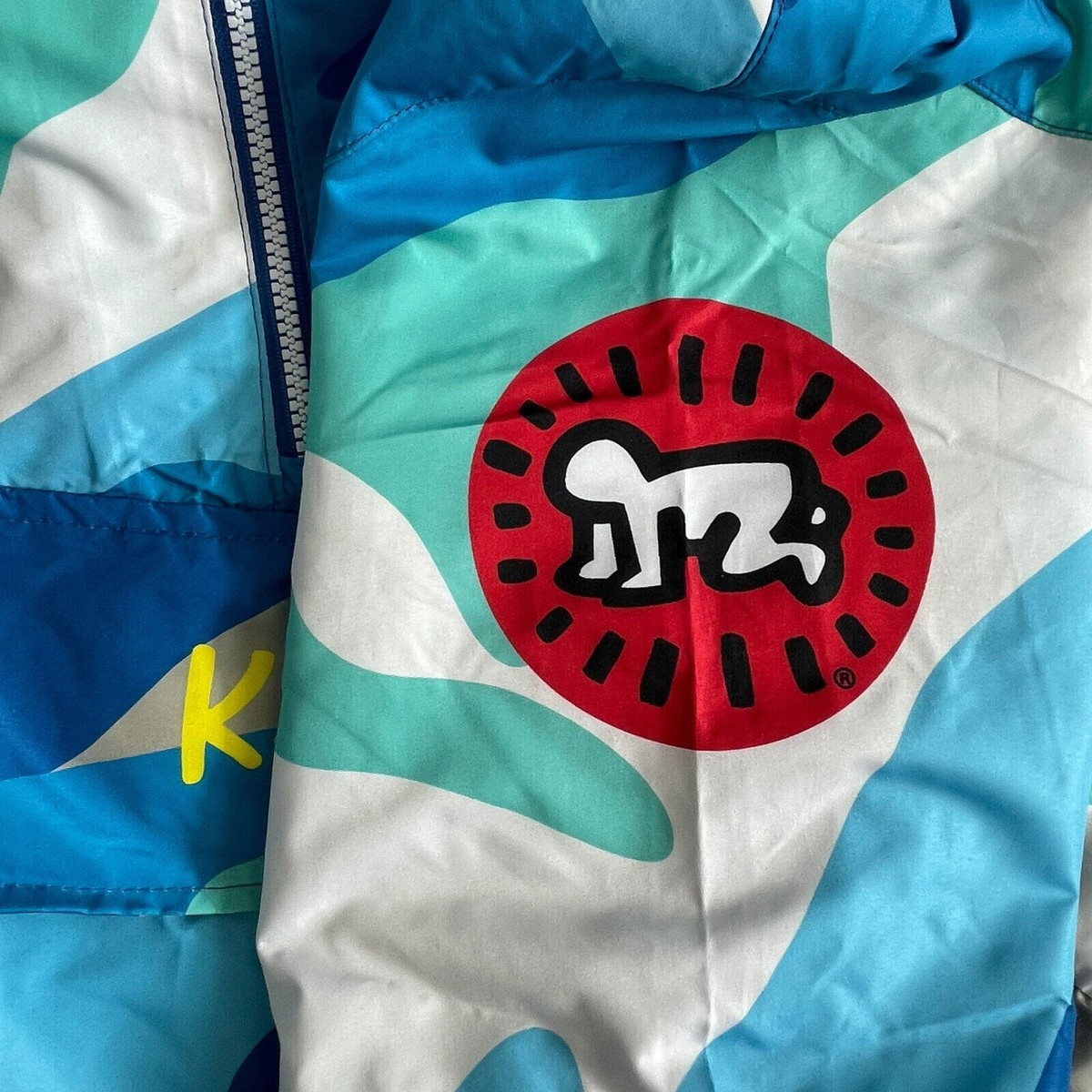 Members Only x Keith Haring Windbreaker Jacket Multicolor Sz L