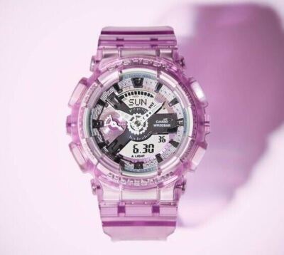 カシオ Gショック　 海外モデル GMA-S110VW-4A 新品 Casio G-Shock GMA-S110VW-4A Translucent Pink Analog Digital