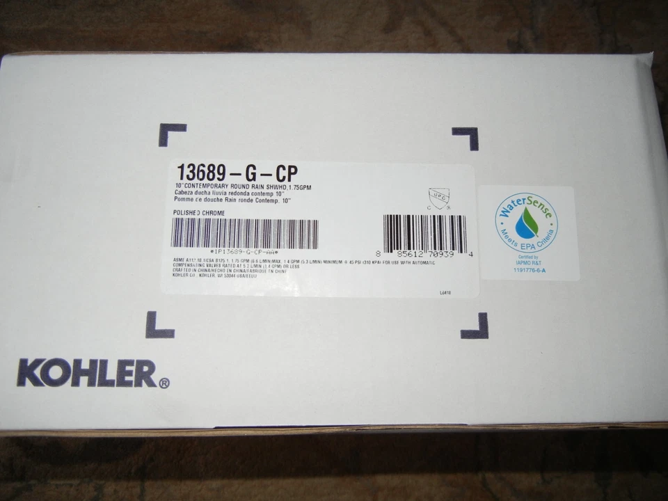 Kohler K-13689-G-CP 10" Contemporary Round Rain Shower Head Chrome Bathroom - Image 2 of 4