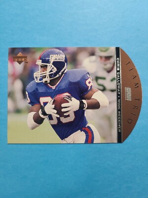 CHRIS CALLOWAY 1996 UPPER DECK TEAM TRIO FOOTBALL CARD # TT15 F0446