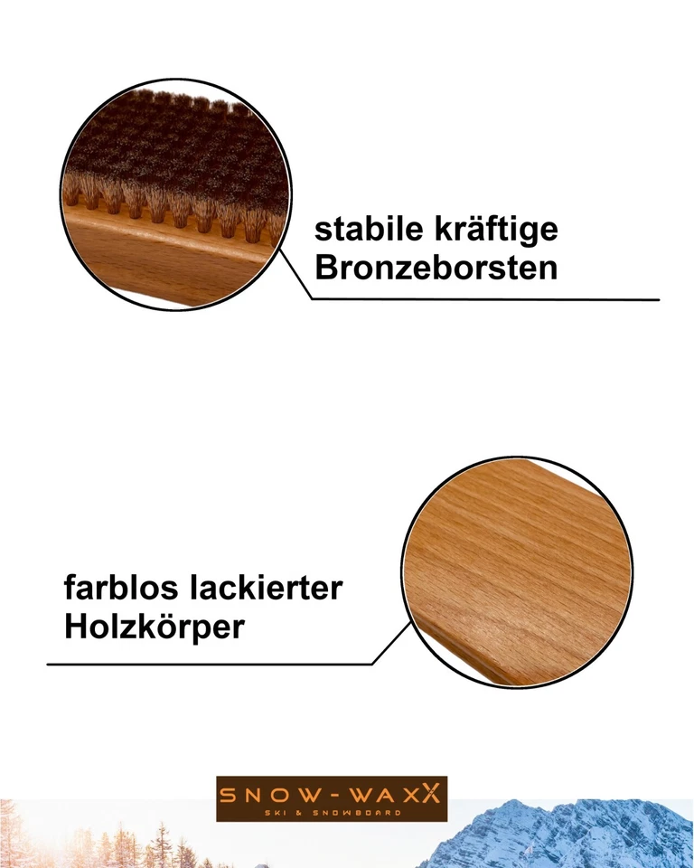 Snow-WaxX Base Brush Set Nylon+ Cooper | Skibürsten | Langlauf Alpin | Wachs - Bild 4 von 4