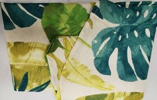 Printed Fabric Tablecloth 70" Round 4-6 ppl COLORFUL LEAVES, ISLAND BREEZE, NB