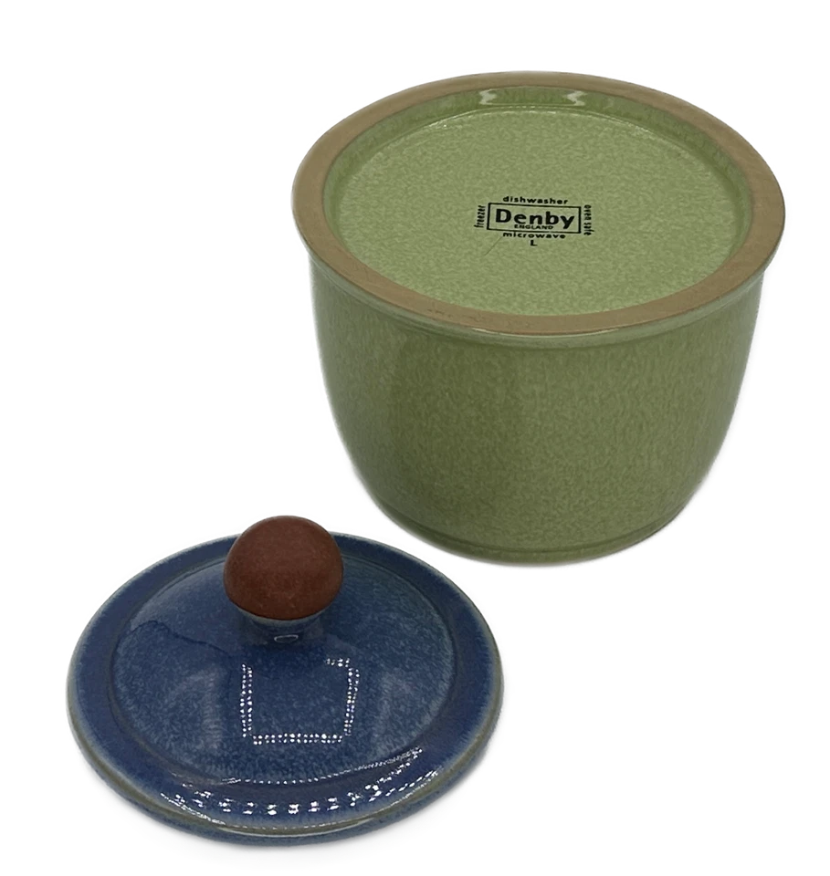 Denby Juice Creamer e Sugar Bowl com tampa acessórios Inglaterra - Imagem 3 de 4