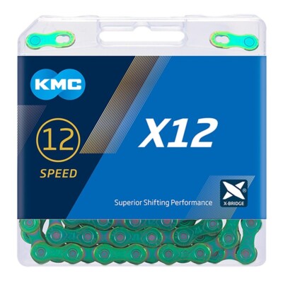 KMC X12 AURORA GRÜN 12 GANG FAHRRADKETTE INKL. QUICK LINK
