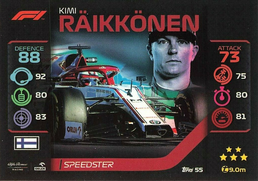 2020 Topps F1 Turbo Attax - Speedster Kimi Raikkonen #55 for sale