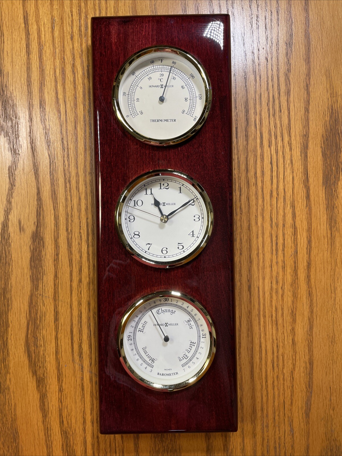 Howard Miller Shore Station Weather & Maritime Wall Clock 625-249 Barometer