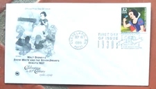 WALT DISNEY SNOW WHITE DEBUTS 1930s   CTC 1998 PCS CACHET FDC UNADDR
