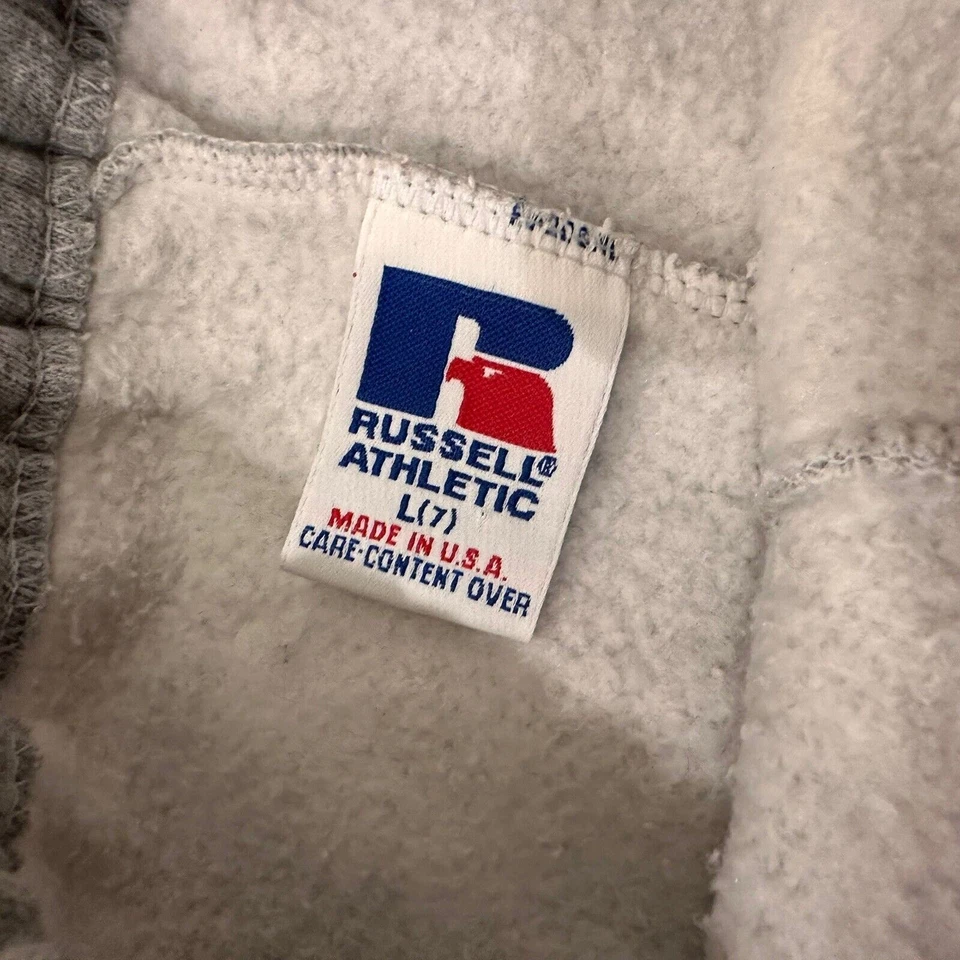 Calça de moletom vintage Auburn Tigers Youth L Russell cinza atlética lã anos 90 - Imagem 3 de 4