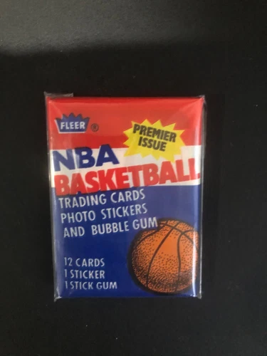 1986 FLEER Basketball wax pack! WOW-Super Clean ! Thomas is the sticker on back!