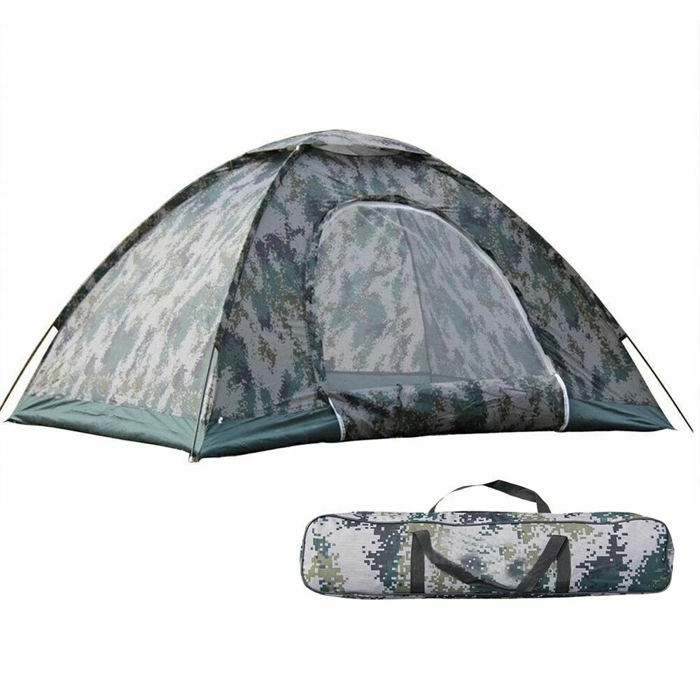 Outdoor Camouflage 3-4 Person Waterproof Shelter Hiking Camping Foldable Tents