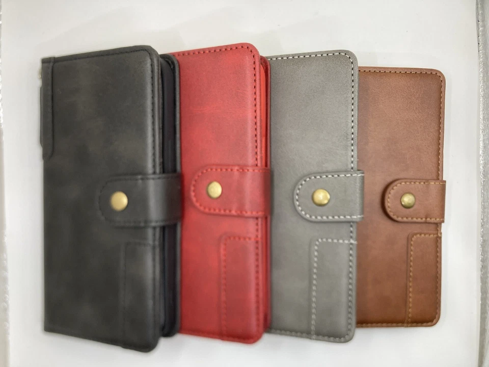 iPhone 13pro 6.1 Leather Folio Slim Protective Impact Red Wallet Case Cover - Image 2 of 2