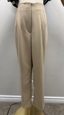 Nine West High Rise Tapered Pants Size 10 Beige NWT Work Office