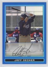 2009 Bowman Draft Prospects Chrome Blue Refractor 6/99 Jaff Decker #BDPP32 i0f