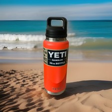 YETI Rambler 36oz Bottle w/ Chug Cap SOLAR FLARE FREE SHIPPING 
