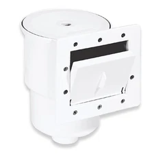Swimline HYDROTOOLS Standard ABS Thru-Wall Skimmer Kit White w/ Return
