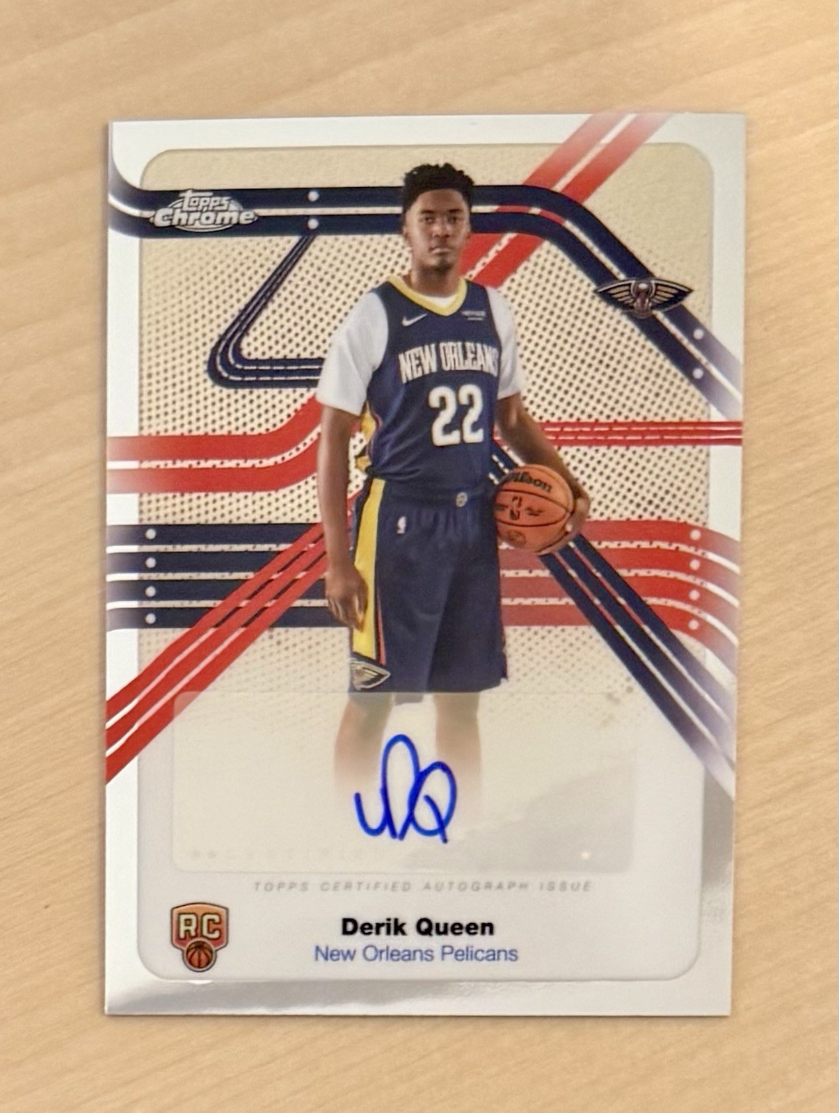 2025-26 Topps Chrome Derik Queen RC Next Stop Signatures Auto Pelicans Rookie