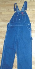 DICKIES Denim Jeans Bib Overalls Pants Relaxed sz 36 x 31 Garden Farm Work Nice