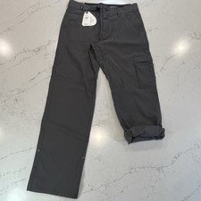 Prana NEW Zion II Pants Mens 30 x30 Dark Iron Gray Cargo Pockets Stretch Relaxed