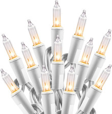 Clear Christmas Lights Set 100 Count 25 Feet Incandescent Bulb Mini String Light