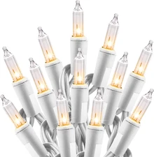 Clear Christmas Lights Set 100 Count 25 Feet Incandescent Bulb Mini String Light
