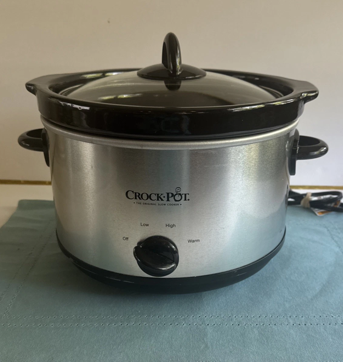 CROCK-POT Slow Cooker, 5 Quart, 3 Settings, Model # SCR503 Works Great