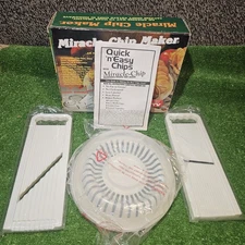 NEW Miracle Chip Maker, Healthy Potato Chip Maker With 2 Slicers and Steam Lid
