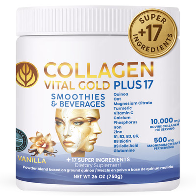 Vanilla Collagen Powder 26 Oz | BioSynergy Wellness Formula +17 Ingredients.