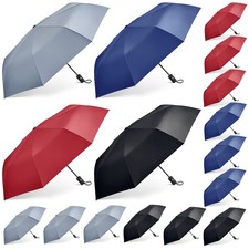 16 Pcs Windproof Travel Compact Umbrellas Bulk Wind Resistant Folding Auto Op...