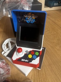 SNK Neo Geo Mini Console + 2 Official Controllers Displayed Only Great Condition