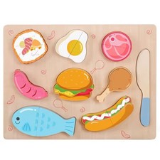 Montessori Wooden Food Cutting Board - Proteins