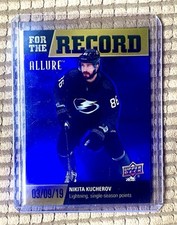 2019-20 UD Allure Nikita Kucherov 10/10 For The Record Purple Diamond “Bookend”
