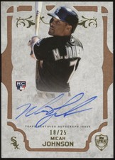 2015 Topps Supreme Micah Johnson #SA-MJ Rookie Auto RC Bronze Gold /25 White Sox