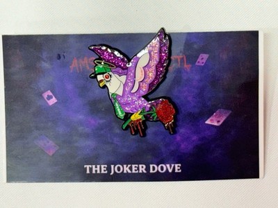   Cherish The Love CTL X AMS Joker  Dove Green Purple Glitter Glowing Hat Pin