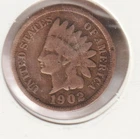 US Rare Old West 1902 Indian Head Penny Coin American Collection Shield Cent USA