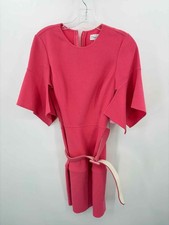 Pre-Owned Oscar de la Renta Pink Size 4 Knit Knee Length Short Sleeve Dress