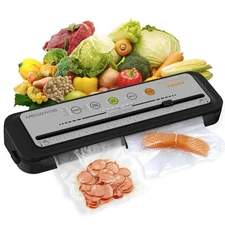 MEGAWISE Vacuum Sealer Machine for Food Storage with Sealer Bags | Automatic ...