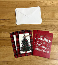 Lot of 4 Christmas Holiday New Year  s Greeting Cards w/ Envelopes