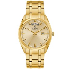 Bulova Classic Surveyor Men's Gold-tone Bracelet Quartz Watch - 97C115