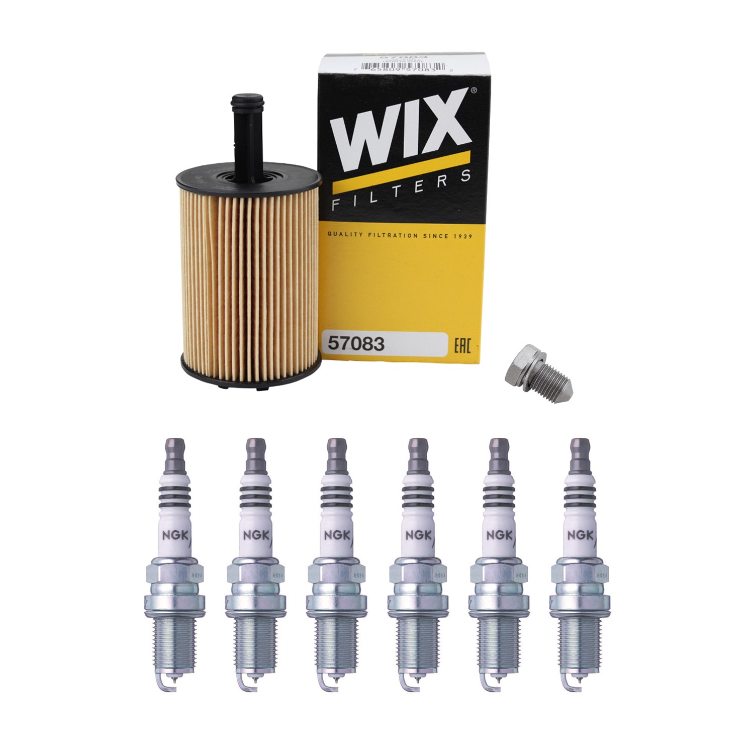 Wix Engine Oil Filter  NGK 6 Iridium IX Spark Plugs kit for EuroVan 2.8L V6 AXK